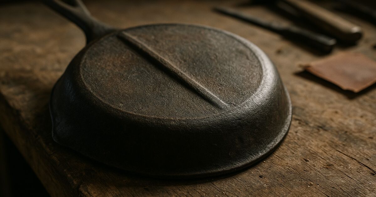 How to read a gate mark to date a cast iron skillet