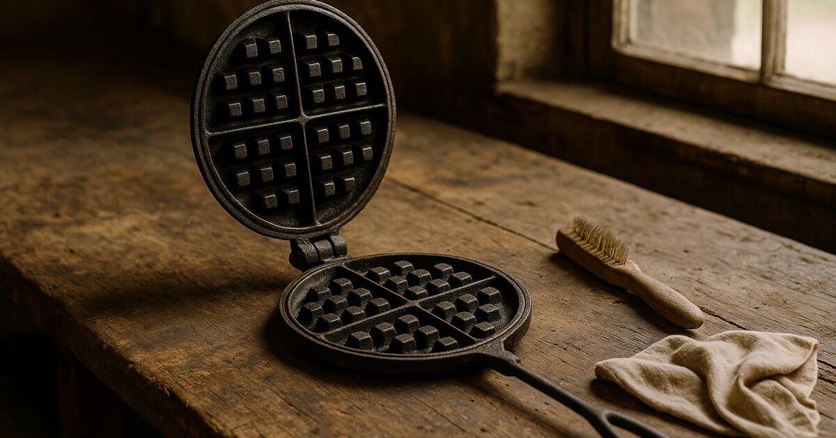 Mismatched vintage waffle iron halves: restore together or separate?